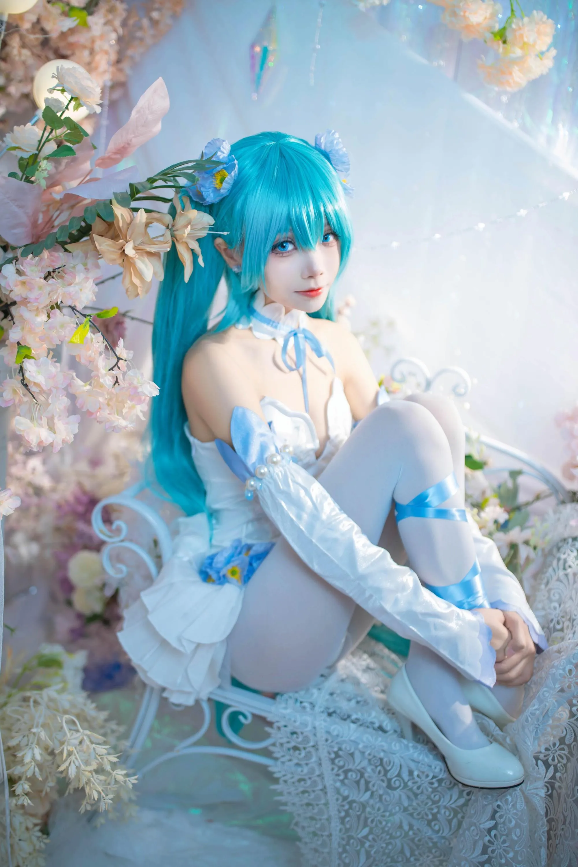艾西Aiwest – NO.011 初音 粉蝶花 [42P]插图9